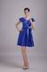 A-line Skirt Discount Short Taffeta Prom Dress In Royal Blue