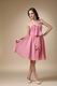 Spaghetti StrapsDark Pink Knee-length Short Prom Dress Wholesale