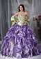 Colorful Ball Gown Ruffles Cascade Lovely Quinceanea Dress Luxury