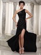 One Shoulder Black Sequin Evening Club Dress For Sexy Lady Luxury