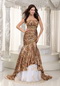 Mermaid Prom Dress Design With Leopard Printed Fabric Luxury