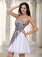 Sweetheart Mini-length Zebra Prom Dress For Girl Sexy Luxury