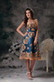 Colorful A-line Strapless Printing Prom Dress Luxury