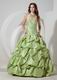 Spring Green Women In Prom Ball Gown Low Price