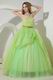 Contrast Color Fading Green Quinceanera Dress Like A Princess