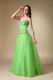 Fresh Spring Green Tulle Evening Dress Discount