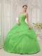 Pretty Quinceanera Gown Made By Spring Green Organza