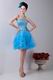 Azure Blue Mini Skirt Unique Dress For Sweet 16 Party