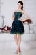 Dark Green Mini Skirt Sweet Sixteen Gowns Discount