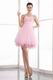 Lovely Spaghetti Straps Sweetheart Pink Short Sweet 16 Dress