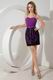 Purple Chiffon Designer Sweet 16 Dress With Black Lace Skirt