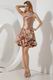 Sweetheart Modern Mini Golden Dres For Sweet 16 Party