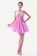 Cute One Shoulder Pink Mini Skirt Sweet 16 Dresses For Sale