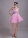 Pink Layers Lace Skirt Sweet 16 Dress With Rhinestone Crystals