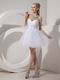 Sweetheart Knee Length Sweet 16 Gown Made By White Organza