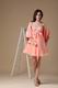 Cute Orange Pink Sweet Sixteen Dress With Shawl