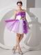 Amazing Strapless Purple&White Contast Color Short Sweet 16 Dress Most Choice