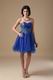 Sweetheart Royal Blue Quality Short Sweet Sixteen Gown