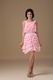 Lovely Pink Sweet Sixteen Dress With Ruffles Knee Length Skirt