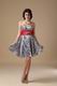 Sweetheart Zebra Sweet Sixteen Dress With Red Sash