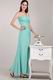 Side Split Shows Leg Style Turquoise Chiffon Cheap Prom Dress