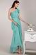 One Shoulder Turquoise Long Junior Bridesmaid Dress