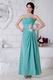 Appliques Empire Long Turquoise Bridesmaid Dresses