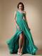 Sexy Split One Shoulder Skirt Buy Turquoise Prom Dresses Shop