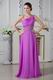 Inexpensive Crystals Plum One Shoulder Evening Dress