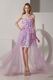 Lovely Sweetheart Short Front Long Back Lilac Short Prom Dress