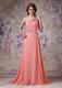 One Shoulder Watermelon Chiffon Cheap Dress For Prom 2014 Wear