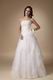 Basque Waist Floor-length White Organza Prom Dress