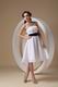 Terse Strapless Knee-length White Skirt Black Sash Beach Party Dress