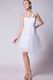 Cute One Shoulder Knee Length White Tulle Sweet 16 Dress