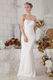 Strapless Column Silhouette White Chiffon Prom Dress Suppliers