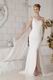 Elegant One Shoulder Watteau Ivory Chiffon Prom Dress With Split