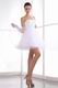 White Sweet 16 Dress With One Shoulder Short Skirt Design