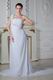 Hot Sell One Shoulder Empire Waist White Chiffon Prom Dresses