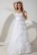Luxury Lace White Celebrity Dress With Flowers Decorate