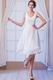 Noble V-Neck Ruched Bodice A-line Knee Length Ivory Zipper Back Homecoming Dress Noble V-Neck Ruched Bodice A-line Homecoming Dress