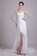 Ruched Sweetheart White Chiffon Prom Dress With Split