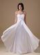 Pretty Applique Criss Cross White Chiffon Dress For Party