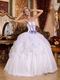 Lavender Details Ruffle Skirt Strapless 2014 Quinceanera Dress