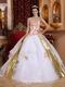 Elegant Sweetheart Quinceanera Dress With Golden Draping