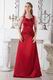 Halter Sweetheart Wine Red Long Celebrity Evening Dress