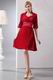 Alizarin Crimson Mother Of The Bride Dress With Jacket