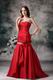 Wine Red Taffeta Made Prom Dress 2018 Discount With Straps