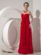 Wine Red Top Floor Length Bridesmaid Dress In New Jersy