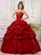 Wine Red Puffy Dress Girls Quinceanera Party Best Choice