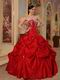 Beaded Wine Red Best Quinceanera Dress For Cheap